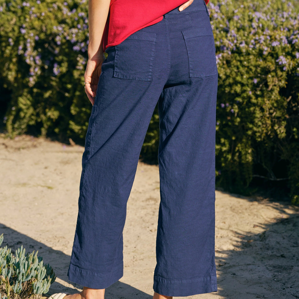 Frank & Eileen Wexford Wide-Leg Linen Pant
