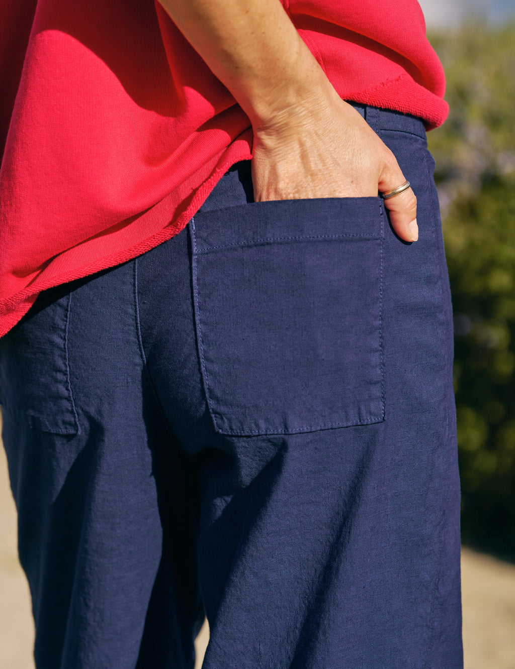 Frank & Eileen Wexford Wide-Leg Linen Pant