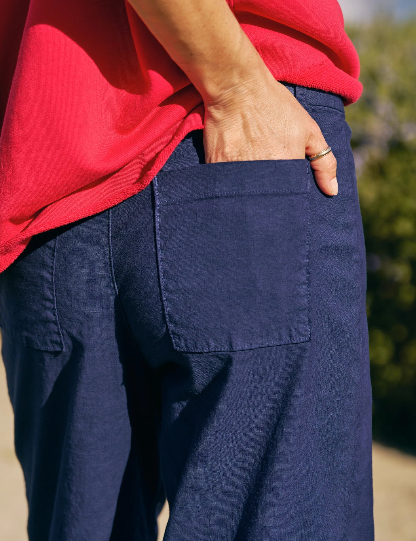Frank & Eileen Wexford Wide-Leg Linen Pant