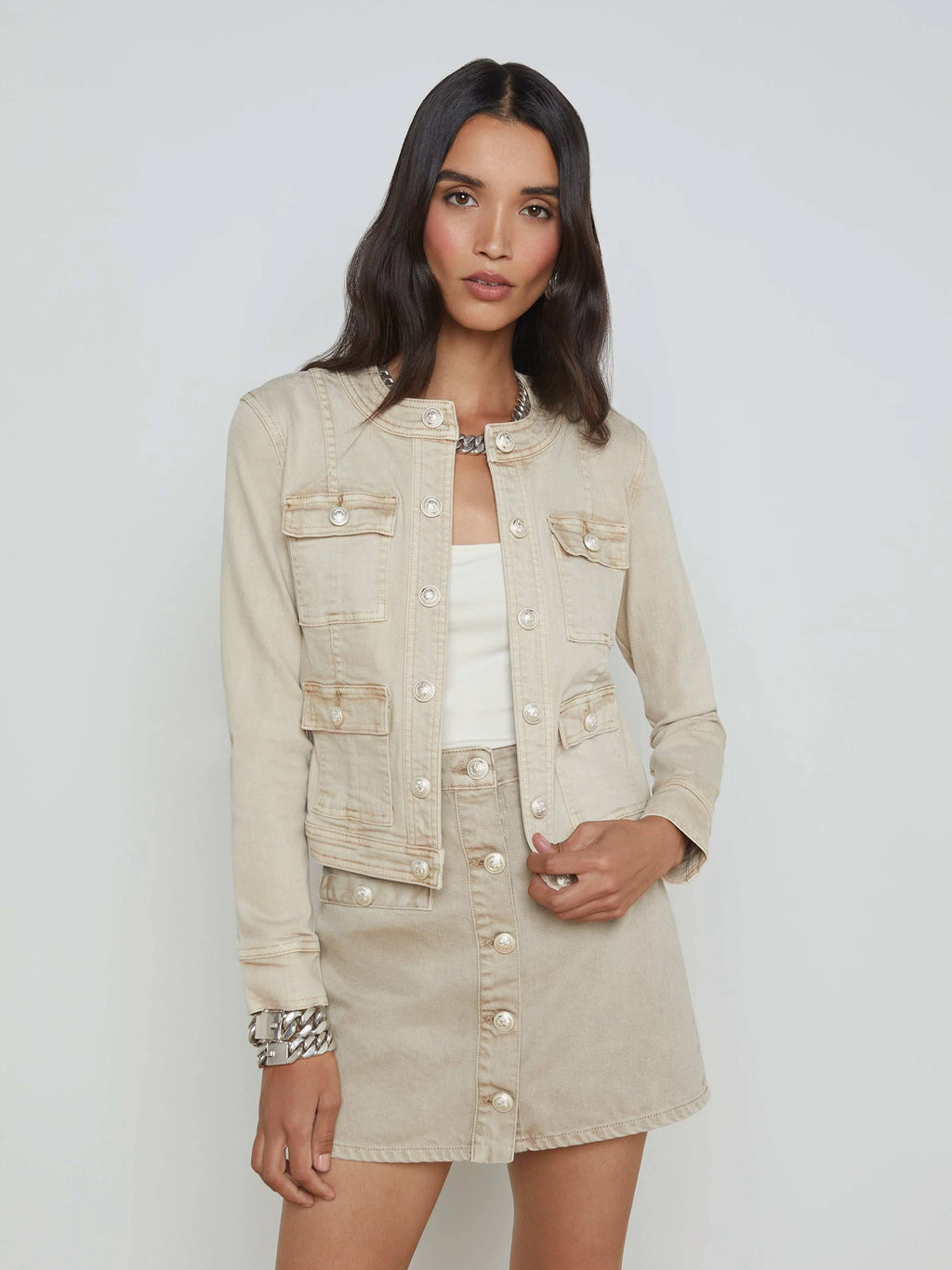 L'Agence Yari Denim Jacket