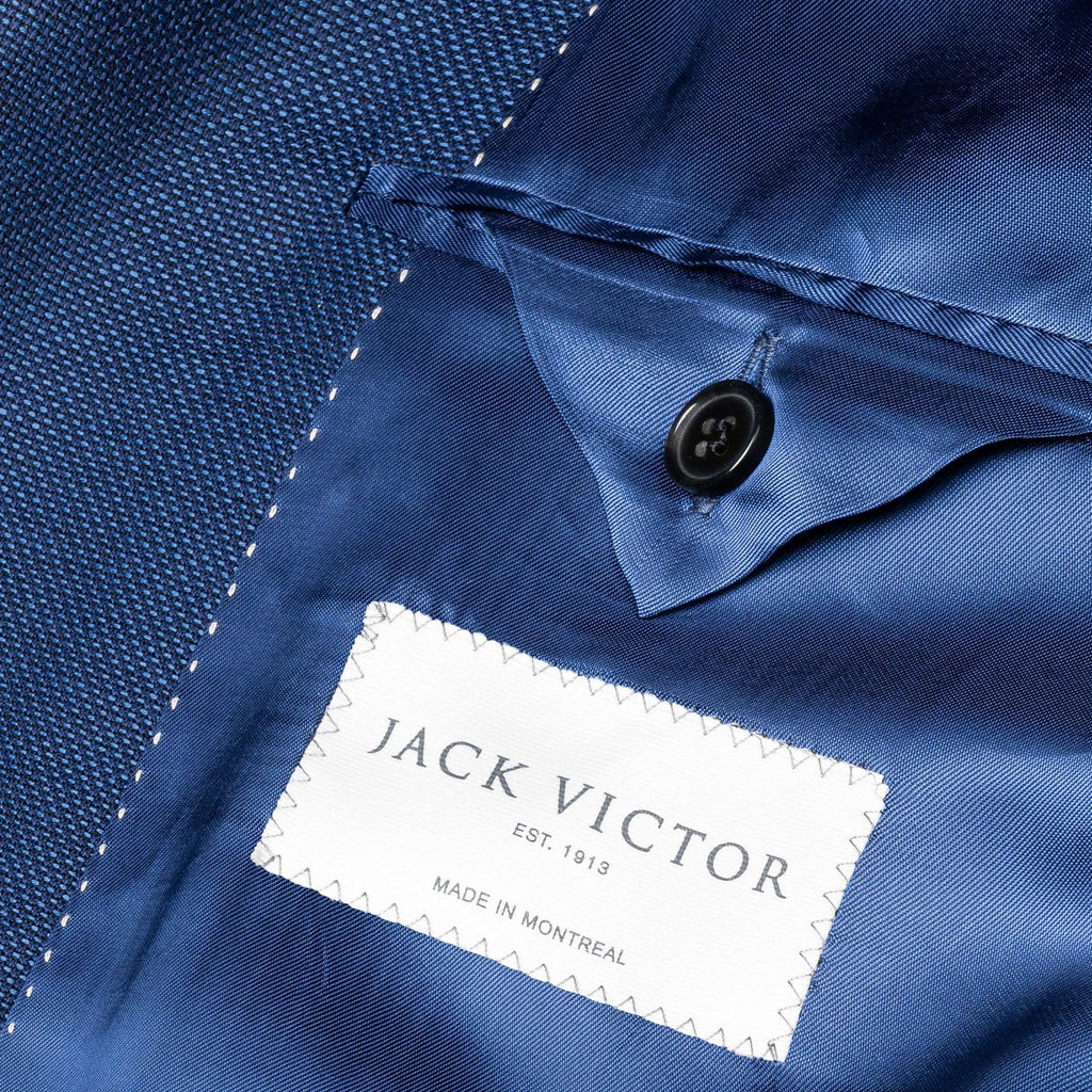 Jack Victor Navy Hopsack Midland Wool Travel Blazer