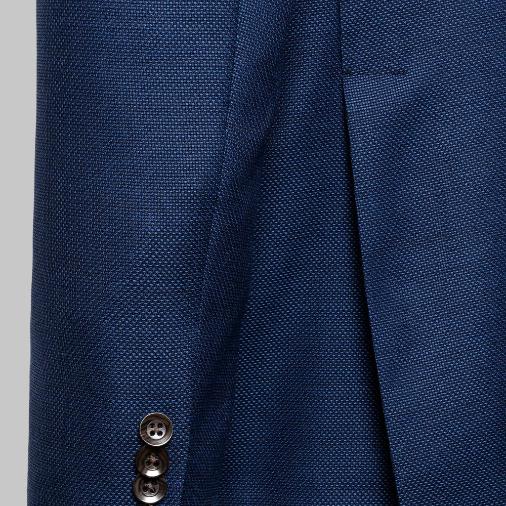 Jack Victor Navy Hopsack Midland Wool Travel Blazer