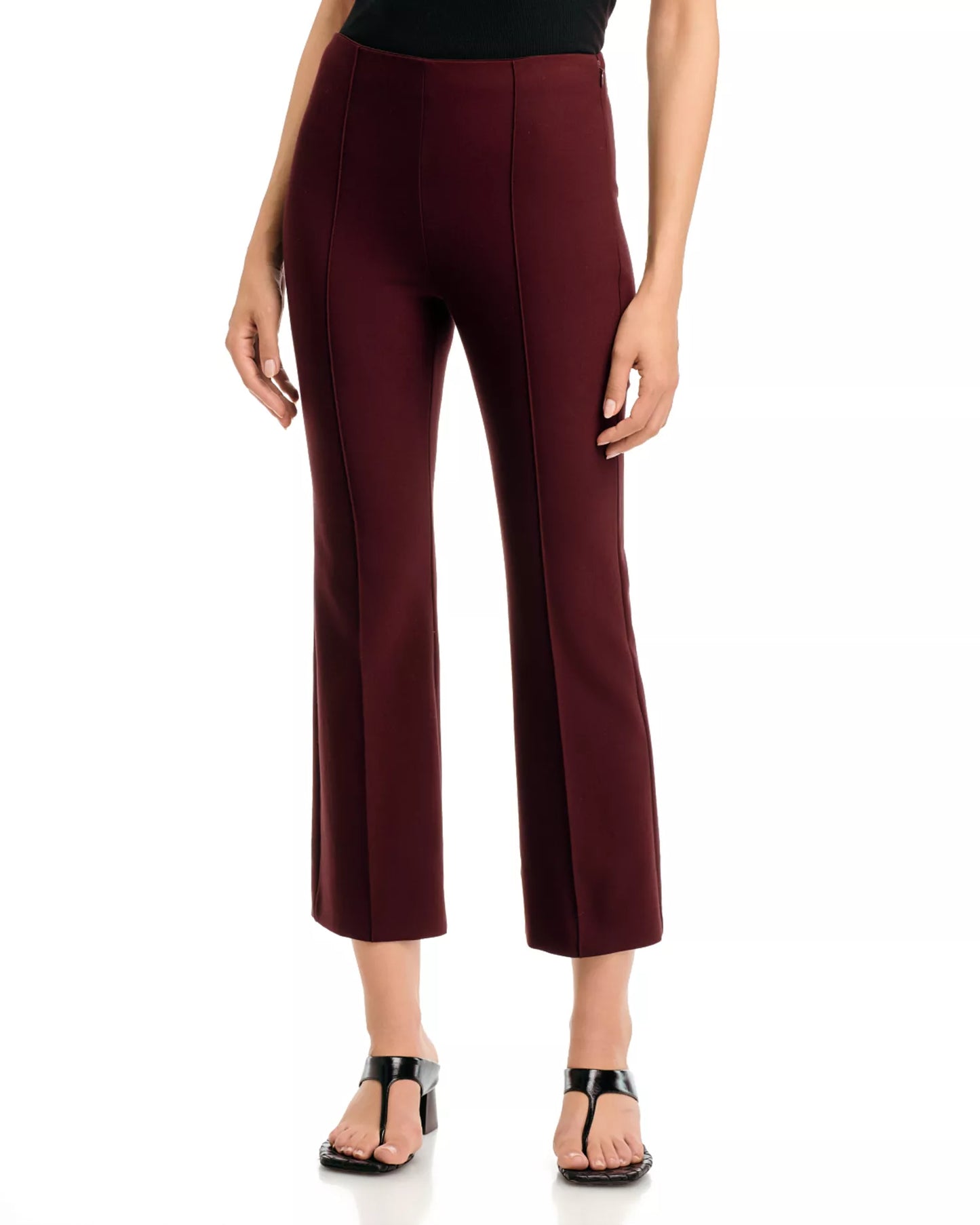 Vince Niki Mid-Rise Pintuck Crop Flare Pant