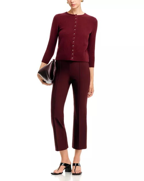 Vince Niki Mid-Rise Pintuck Crop Flare Pant