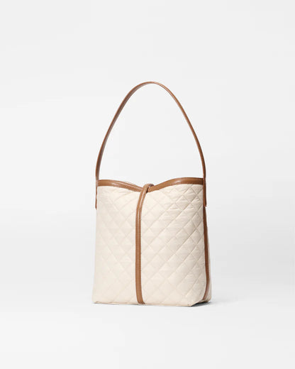 MZ Wallace Sandshell with Brown Small Astor Hobo