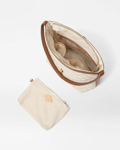 MZ Wallace Sandshell with Brown Small Astor Hobo