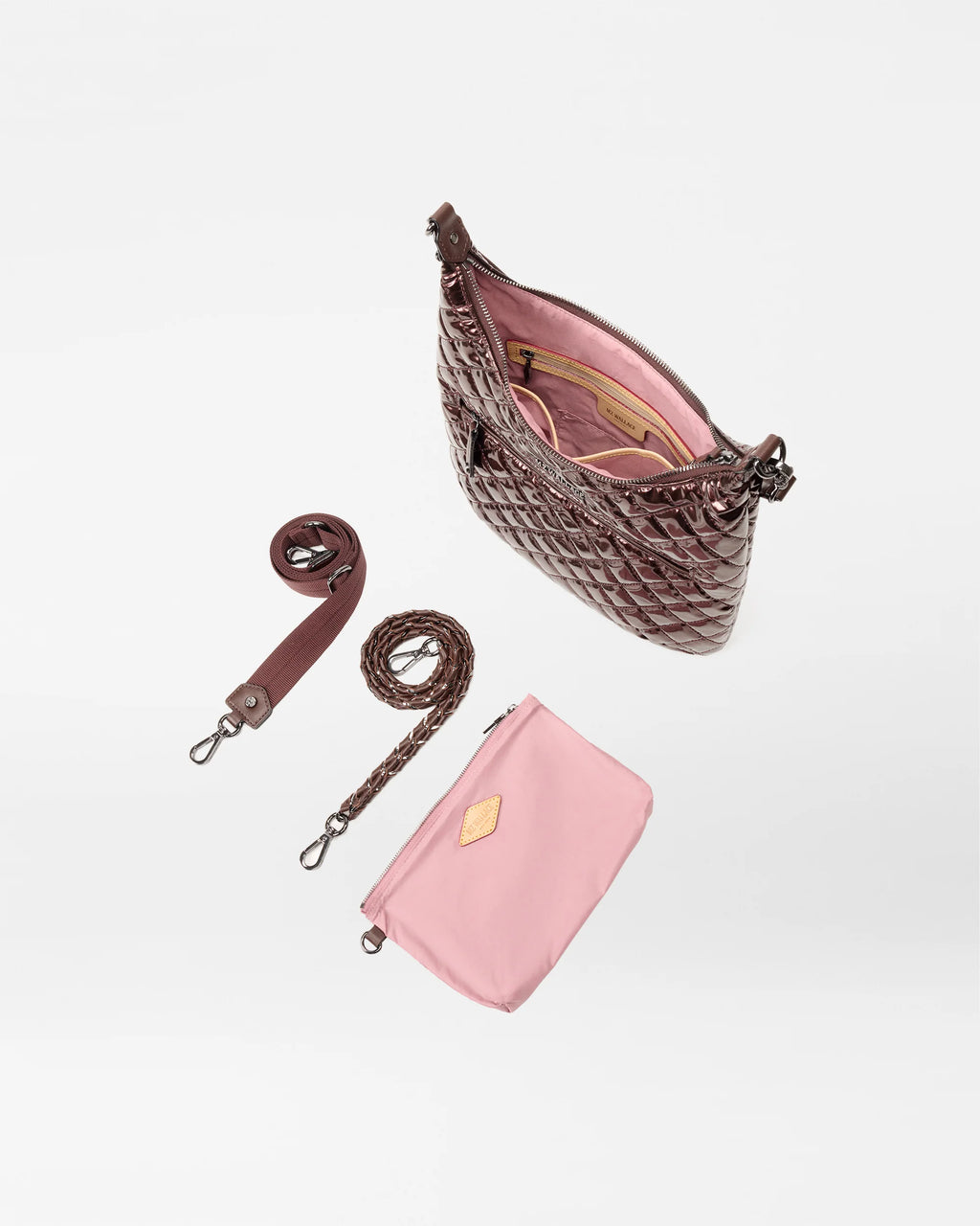 MZ Wallace Bordeaux Lacquer Crosby Sienna