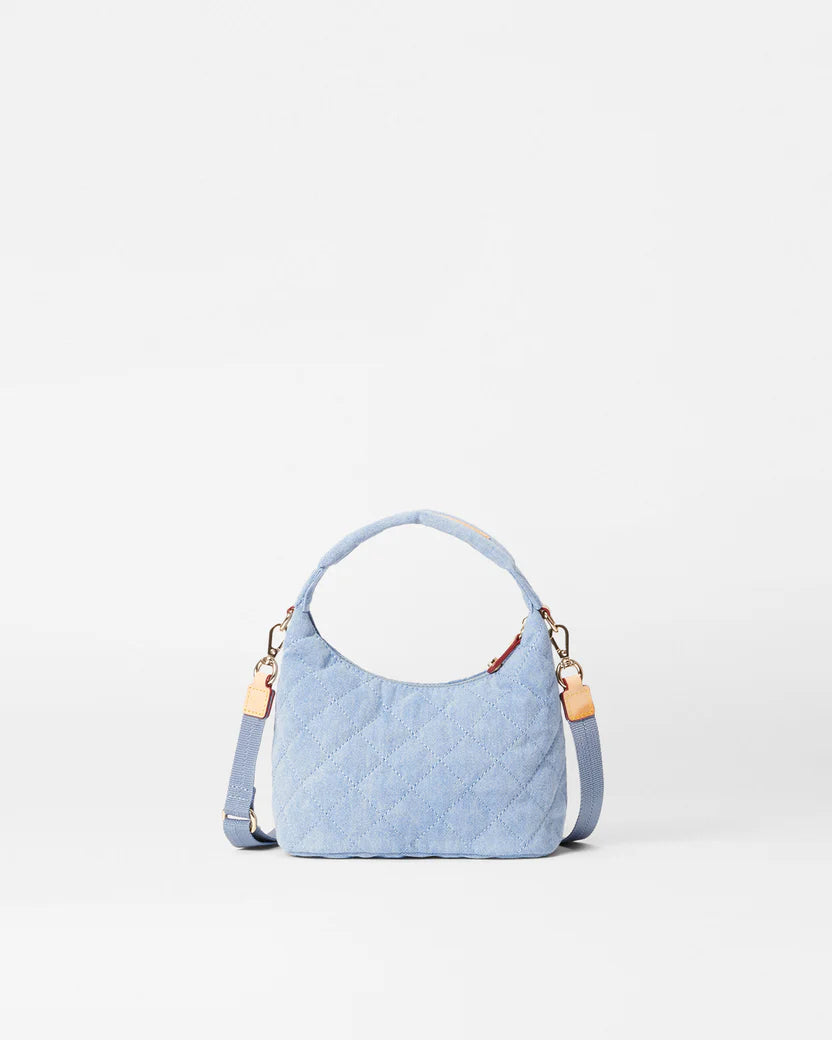 MZ Wallace True Light Denim Mini Metro Hobo