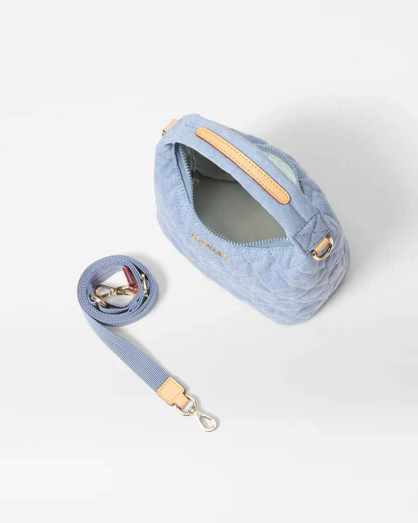 MZ Wallace True Light Denim Mini Metro Hobo
