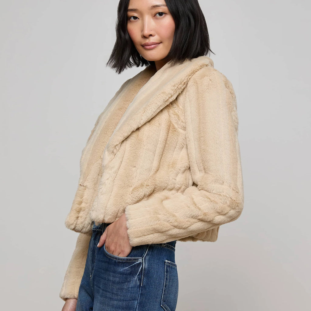 L'Agence Davy Faux Fur Jacket