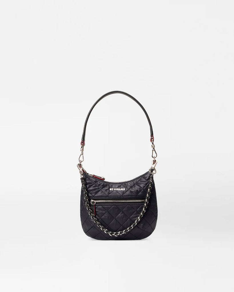 MZ Wallace Black Mini Crosby Sienna