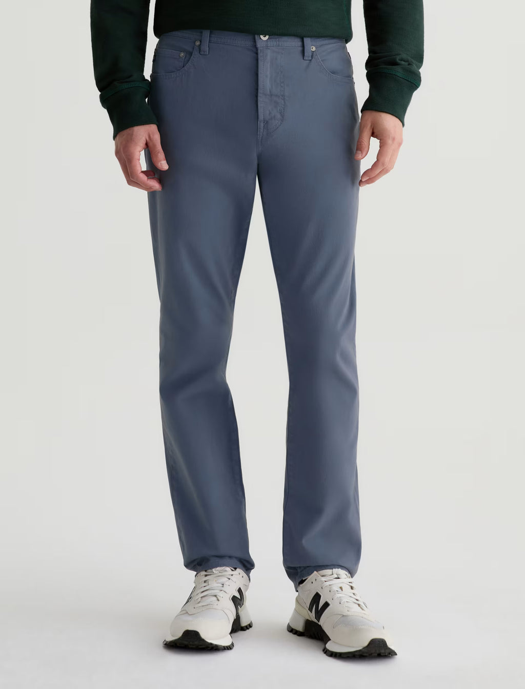 Everett Sueded Sateen Slim Straight Pant