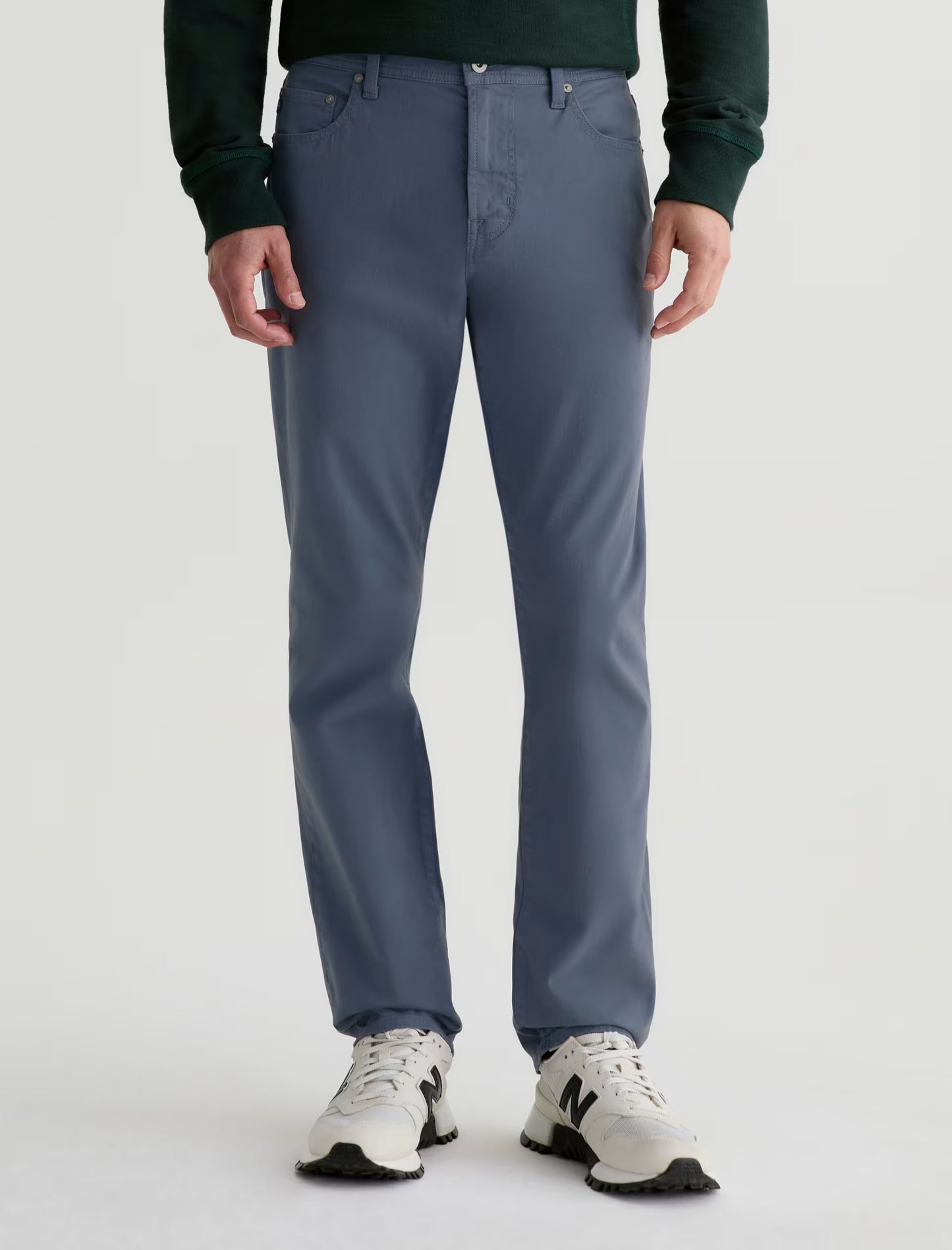 Everett Sueded Sateen Slim Straight Pant