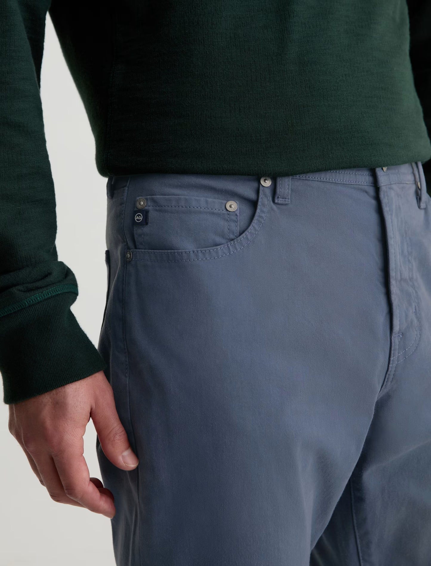 Everett Sueded Sateen Slim Straight Pant