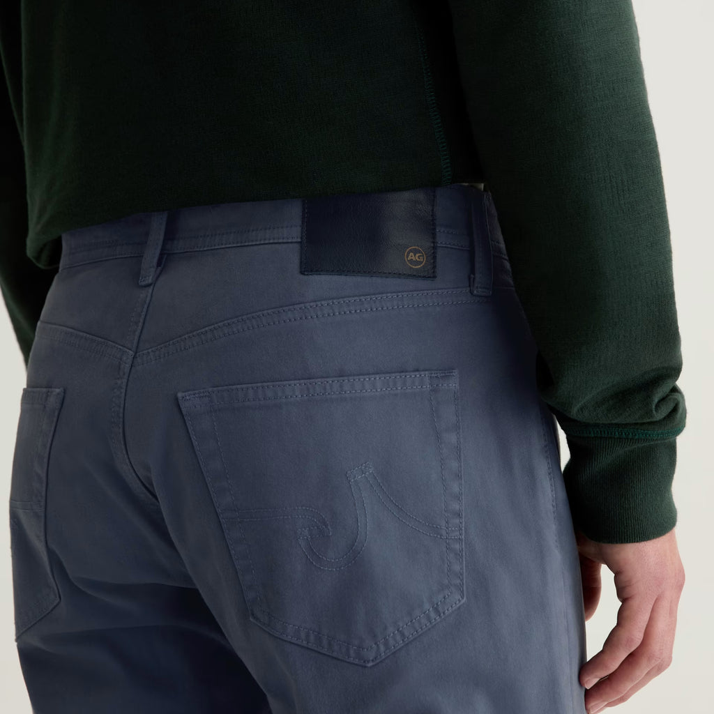 Everett Sueded Sateen Slim Straight Pant