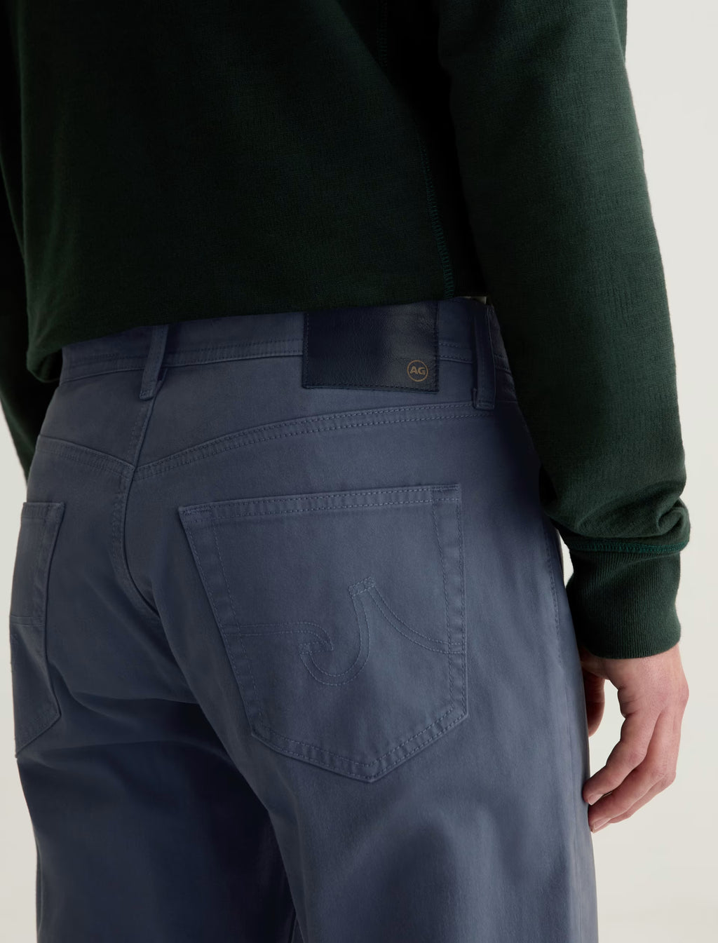 Everett Sueded Sateen Slim Straight Pant