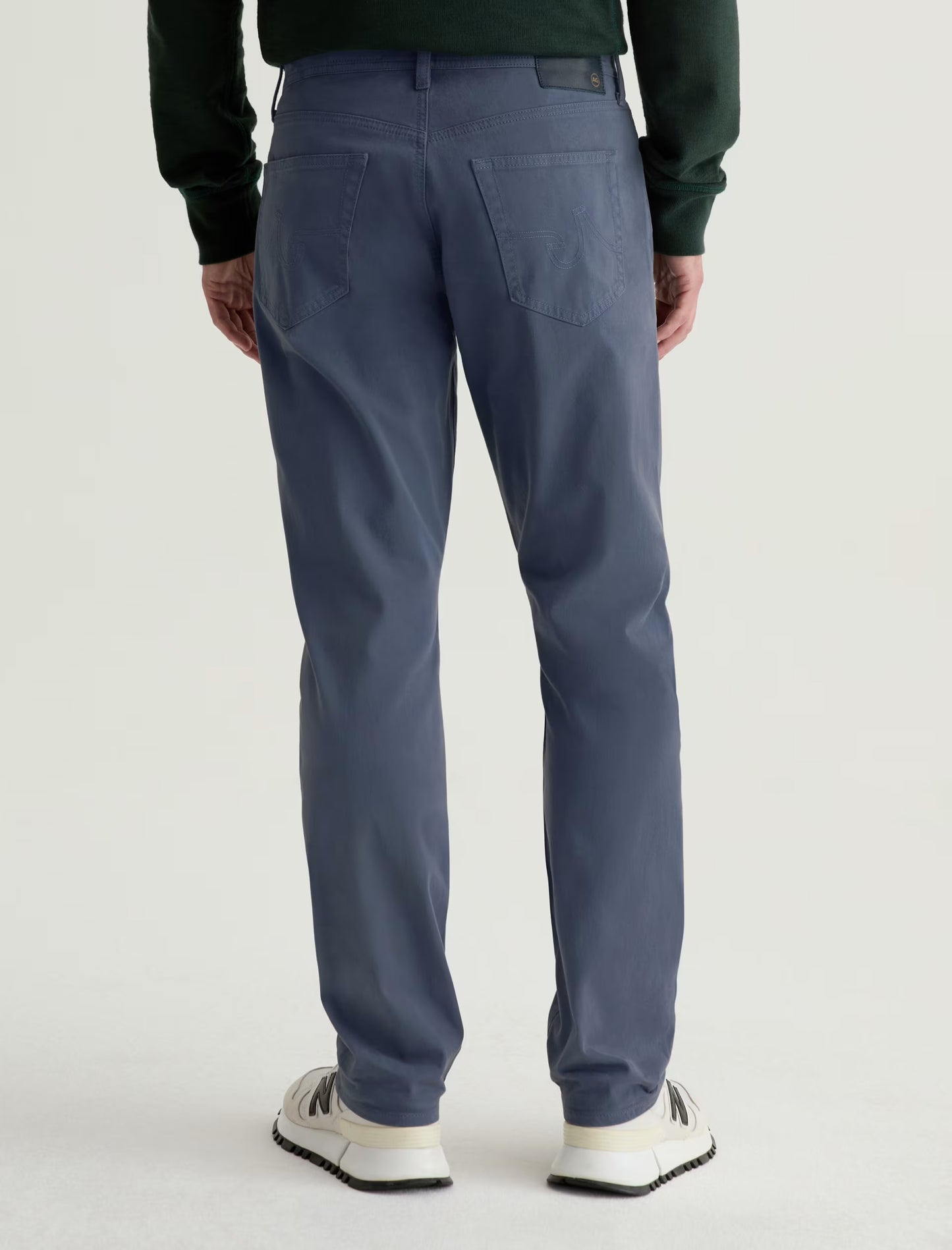 Everett Sueded Sateen Slim Straight Pant
