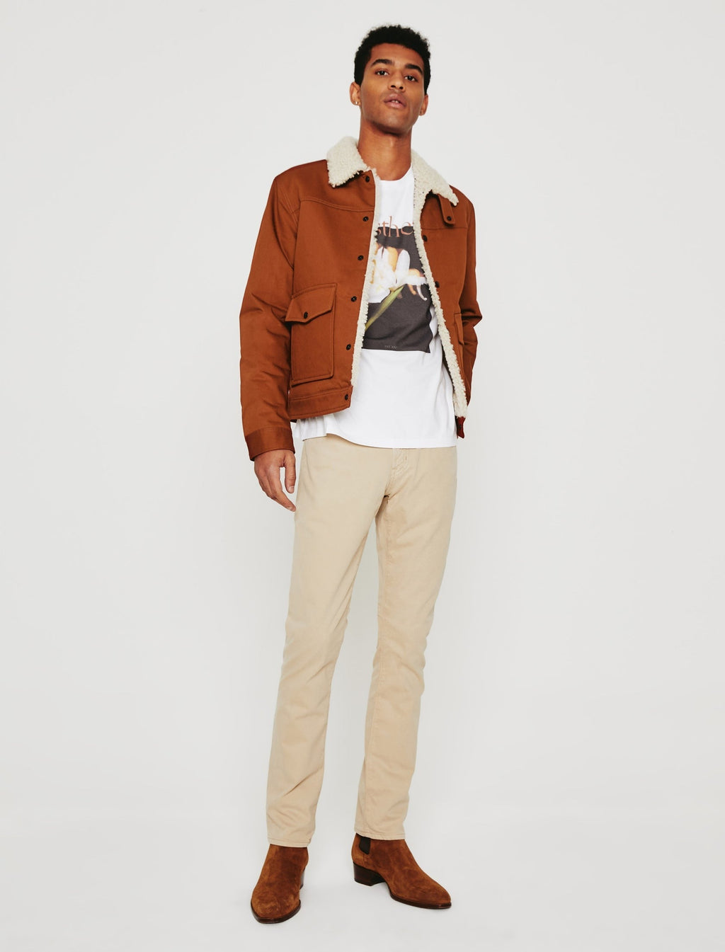 AG Men's Everett Sueded Slim Straight Leg Pant