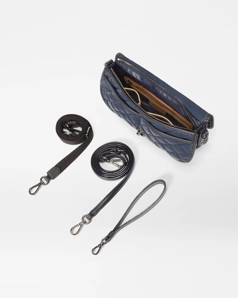 MZ Wallace Ink Liquid Small Astor Convertible Clutch