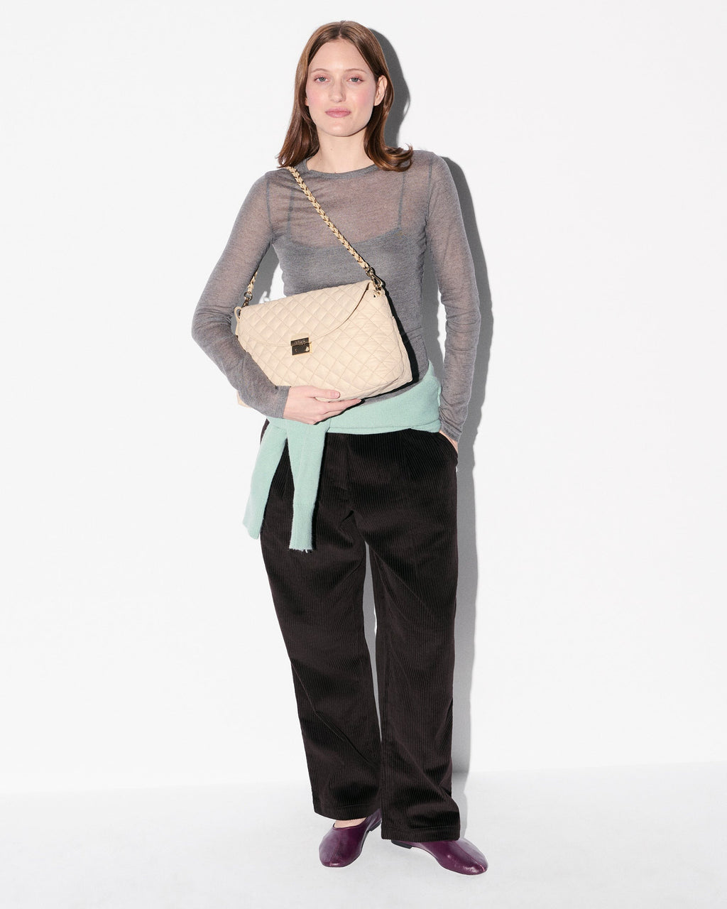 MZ Wallace Buff Crosby Lock Shoulder