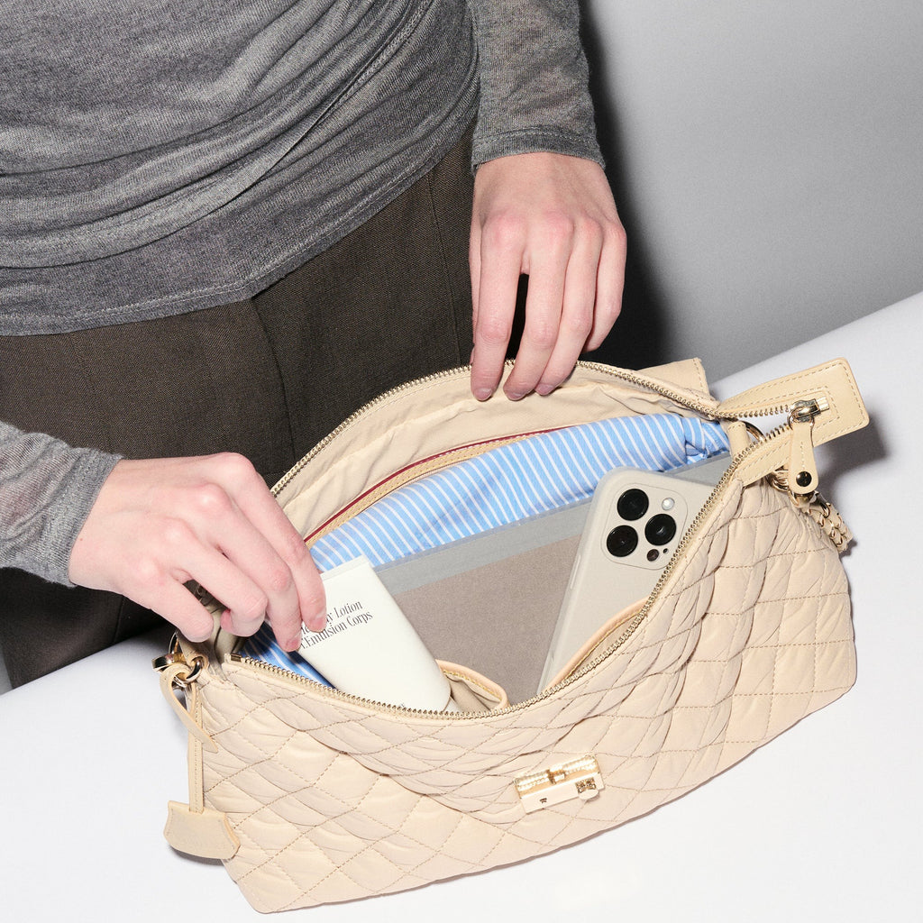 MZ Wallace Buff Crosby Lock Shoulder