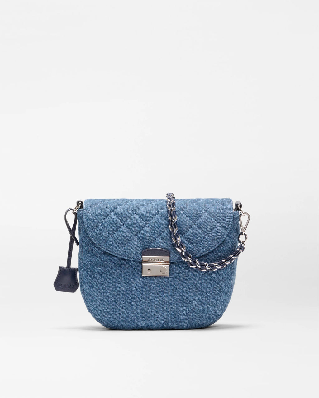 MZ Wallace True Blue Denim Crosby Lock Saddle