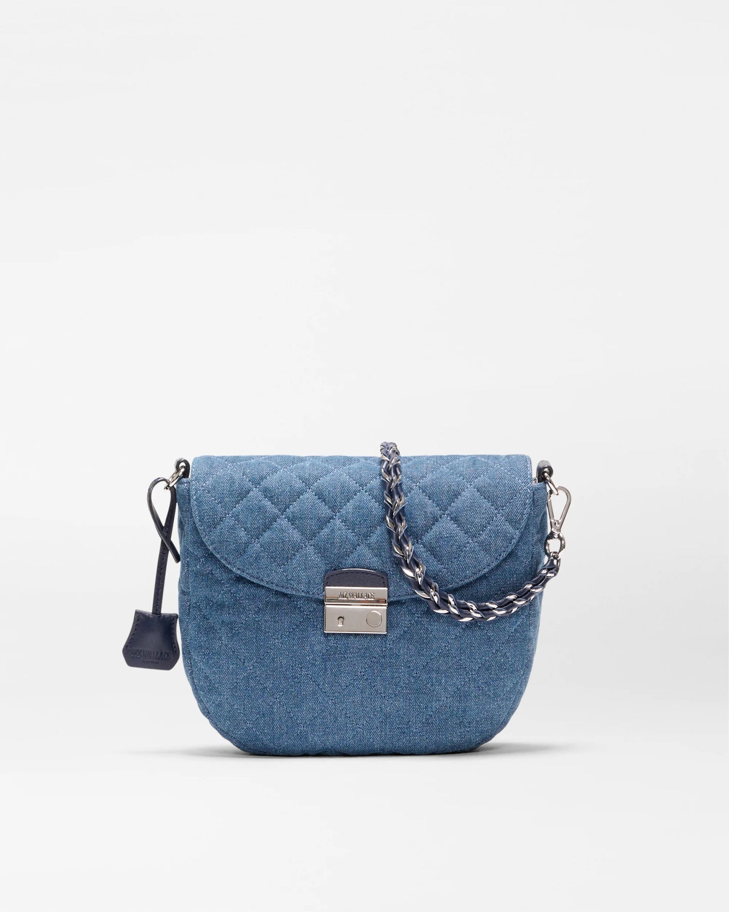 MZ Wallace True Blue Denim Crosby Lock Saddle