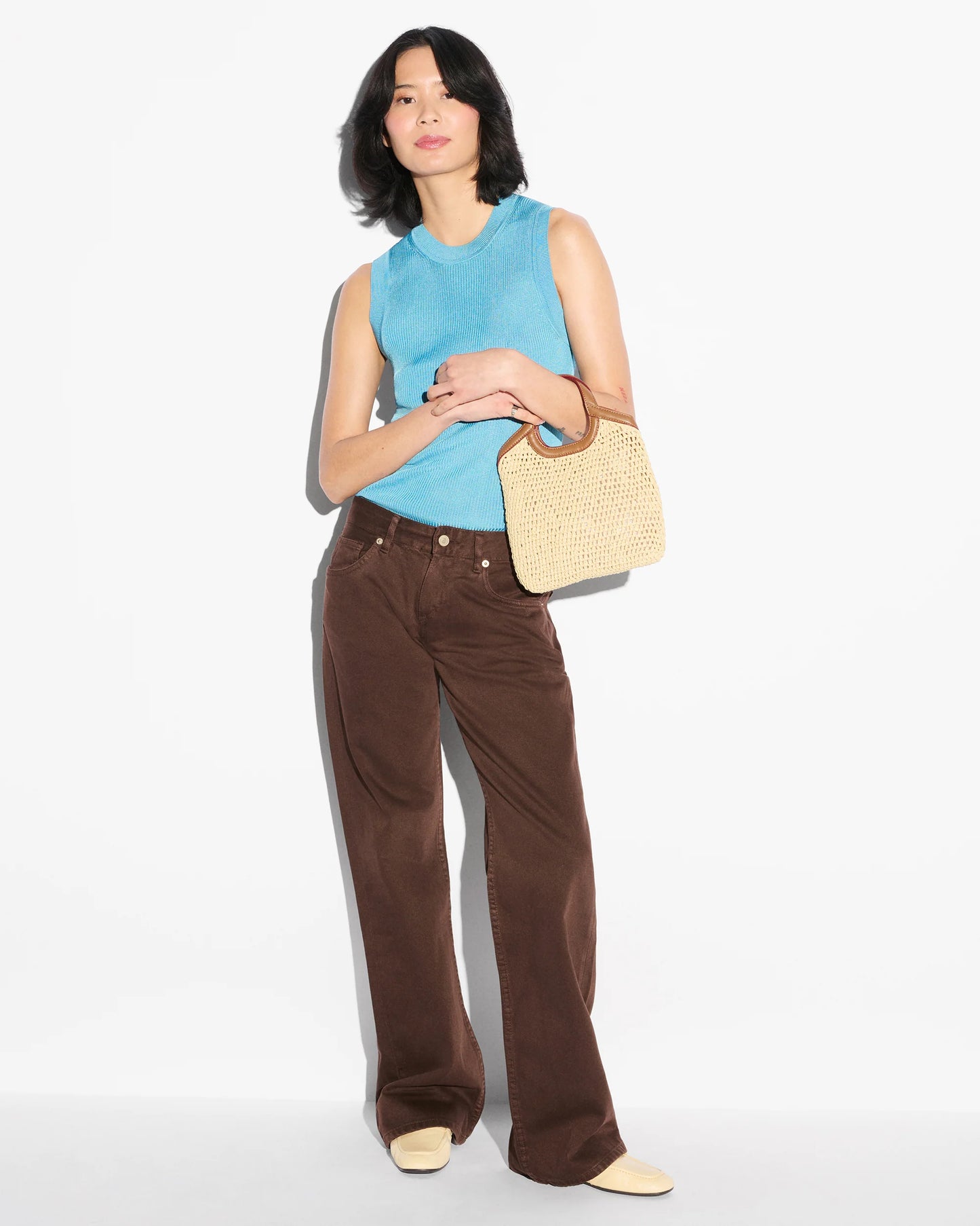 MZ Wallace Camel Mini Crochet Georgica Tote
