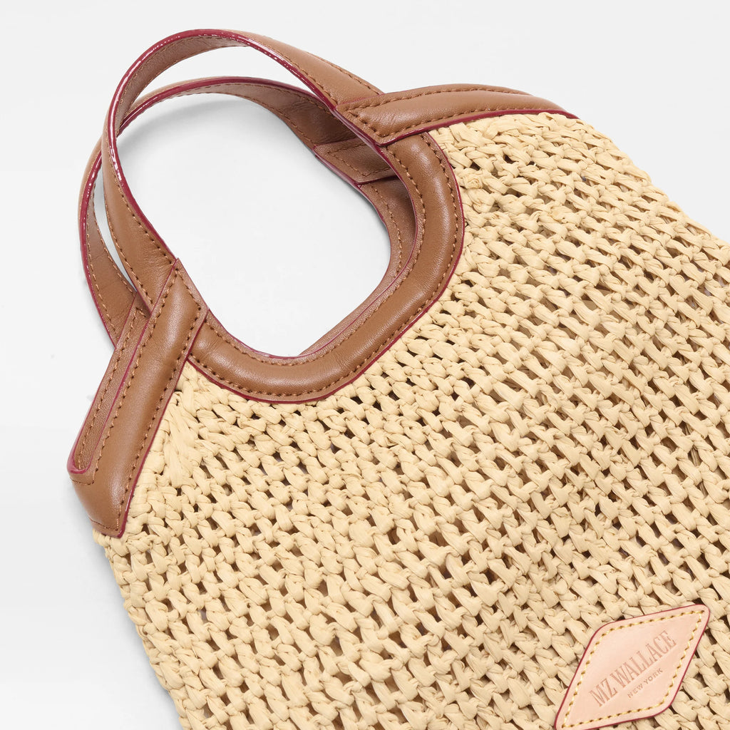 MZ Wallace Camel Mini Crochet Georgica Tote