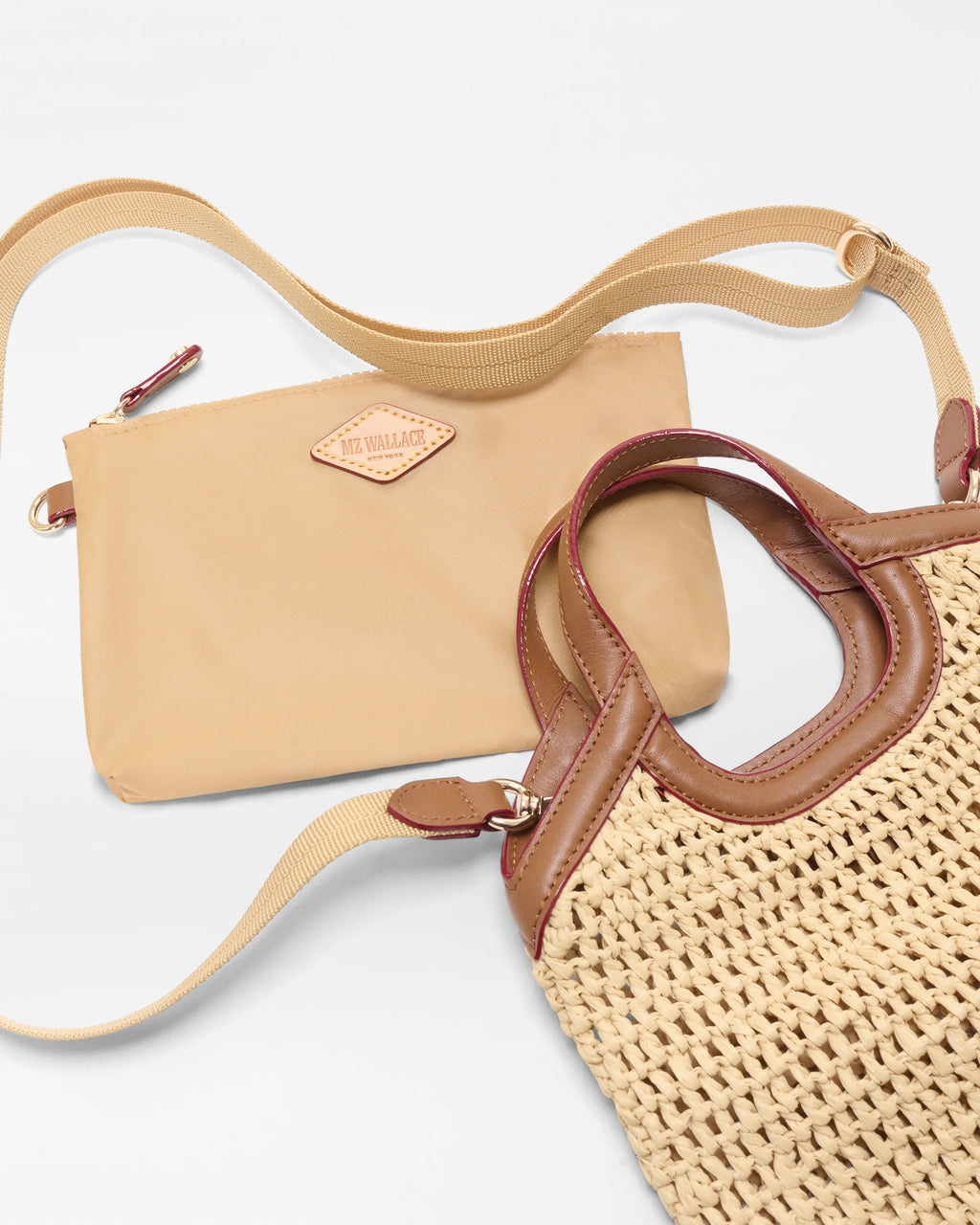 MZ Wallace Camel Mini Crochet Georgica Tote