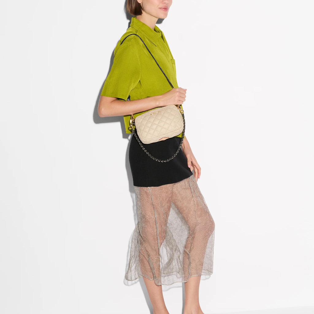 MZ Wallace Buff Black Mini Crosby Crossbody