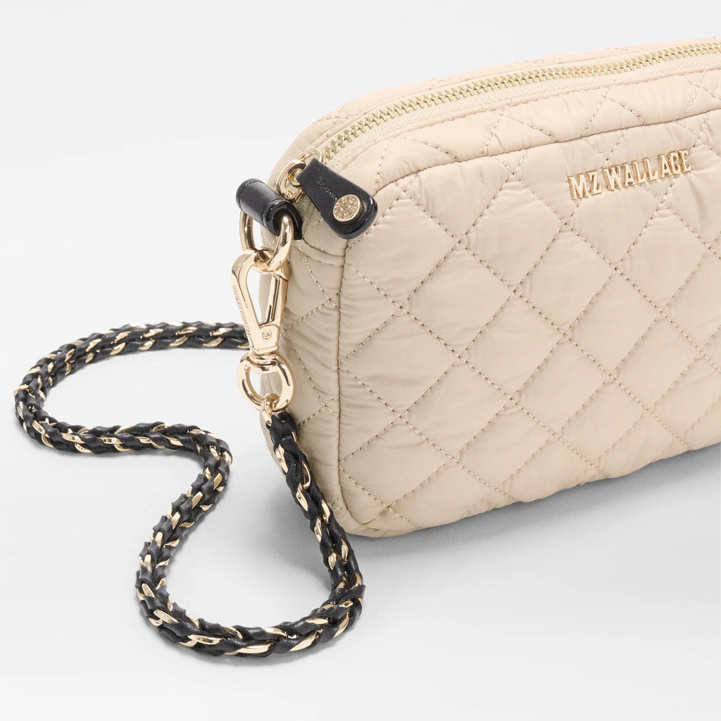 MZ Wallace Buff Black Mini Crosby Crossbody