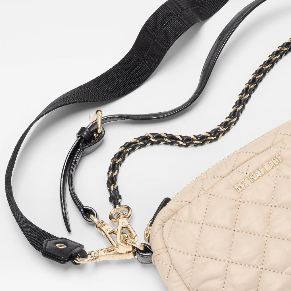MZ Wallace Buff Black Mini Crosby Crossbody