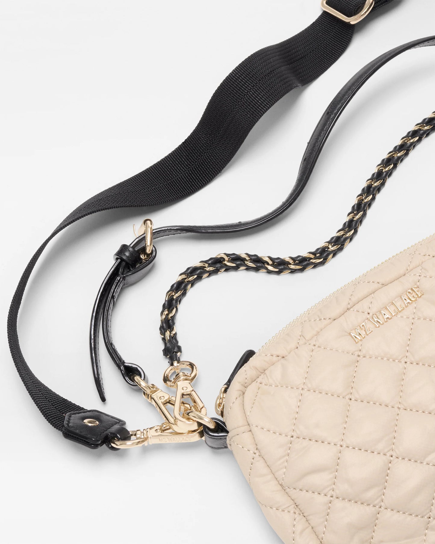 MZ Wallace Buff Black Mini Crosby Crossbody