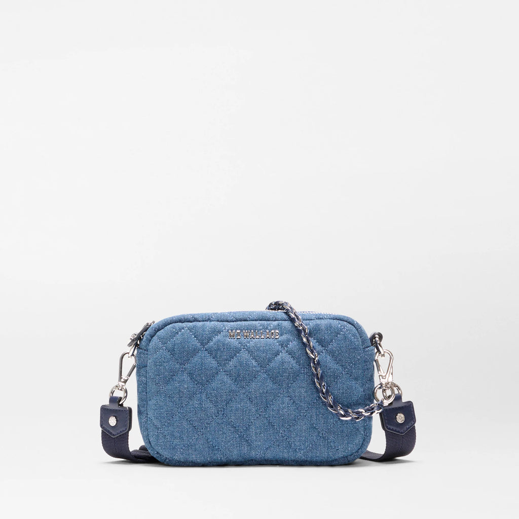 MZ Wallace True Blue Denim Mini Crosby Crossbody