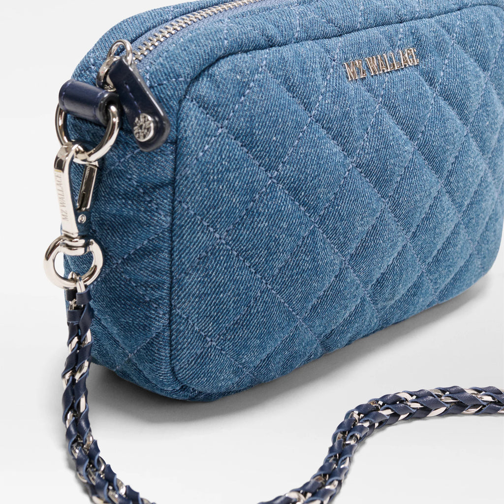 MZ Wallace True Blue Denim Mini Crosby Crossbody