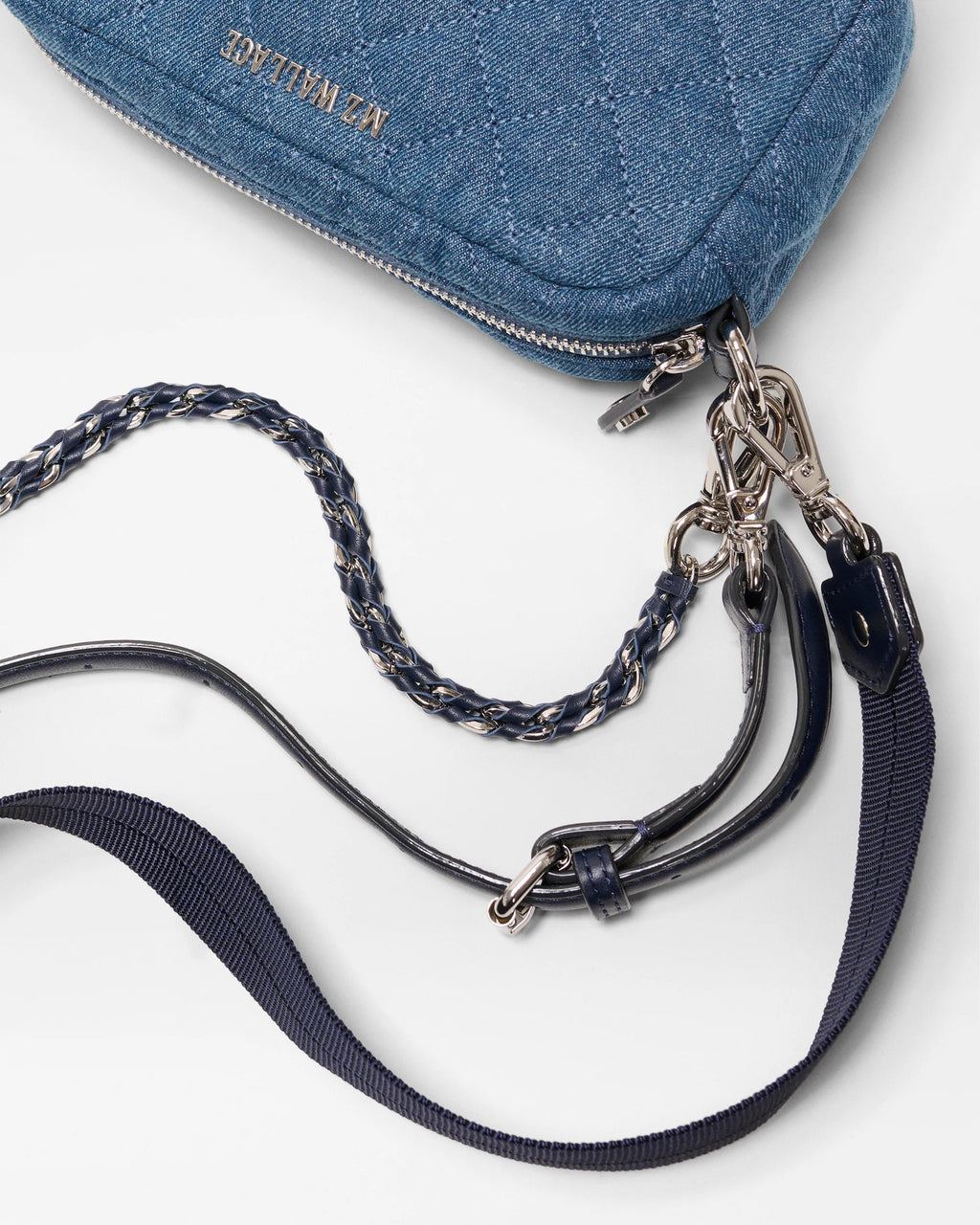 MZ Wallace True Blue Denim Mini Crosby Crossbody
