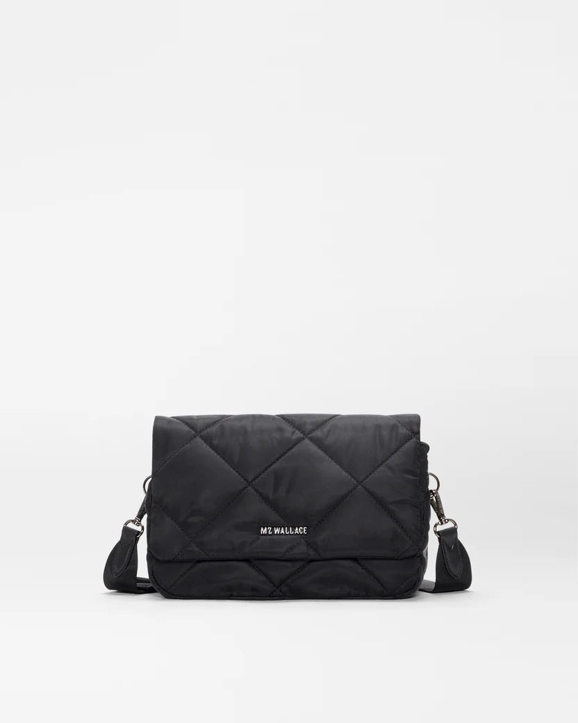 MZ Wallace Black Madison Flap Crossbody