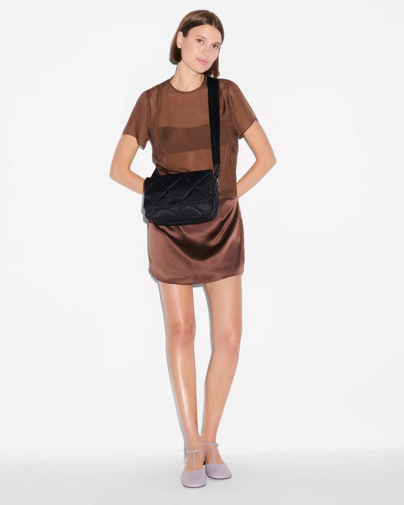 MZ Wallace Black Madison Flap Crossbody