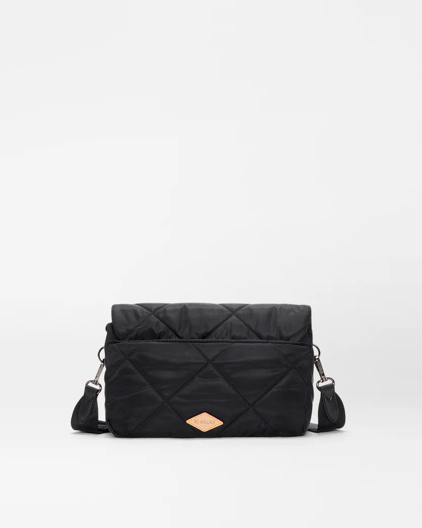 MZ Wallace Black Madison Flap Crossbody