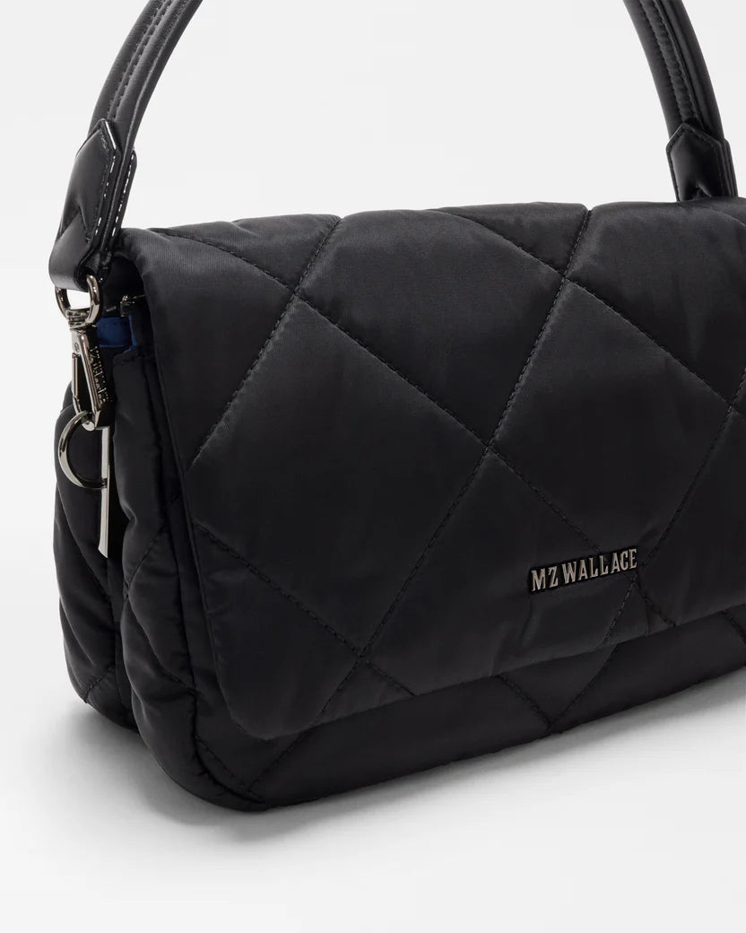 MZ Wallace Black Madison Flap Crossbody