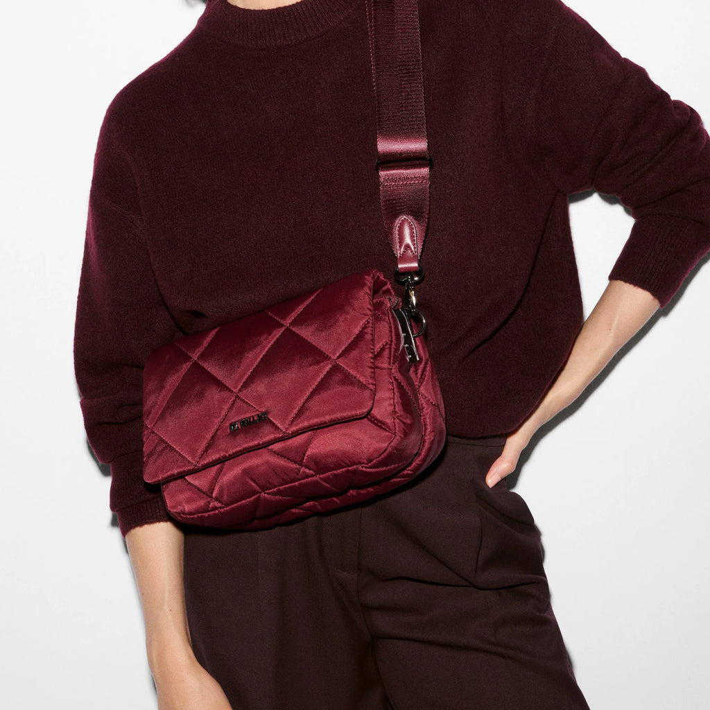 MZ Wallace Claret Madison Flap Crossbody