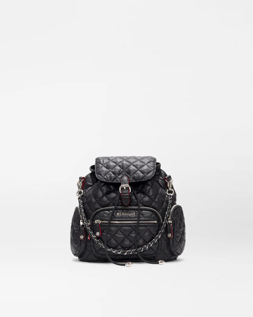 MZ Wallace Black Mini Crosby Backpack