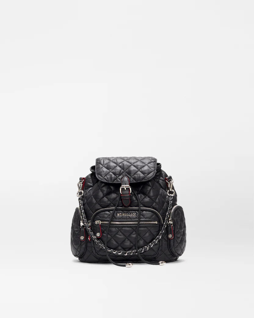 MZ Wallace Black Mini Crosby Backpack