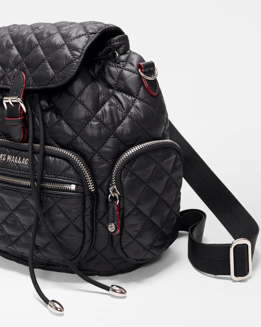 MZ Wallace Black Mini Crosby Backpack