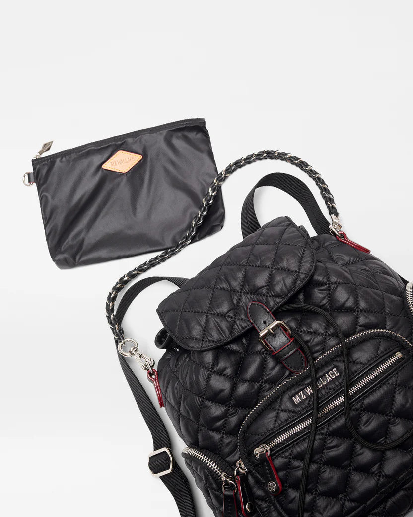 MZ Wallace Black Mini Crosby Backpack