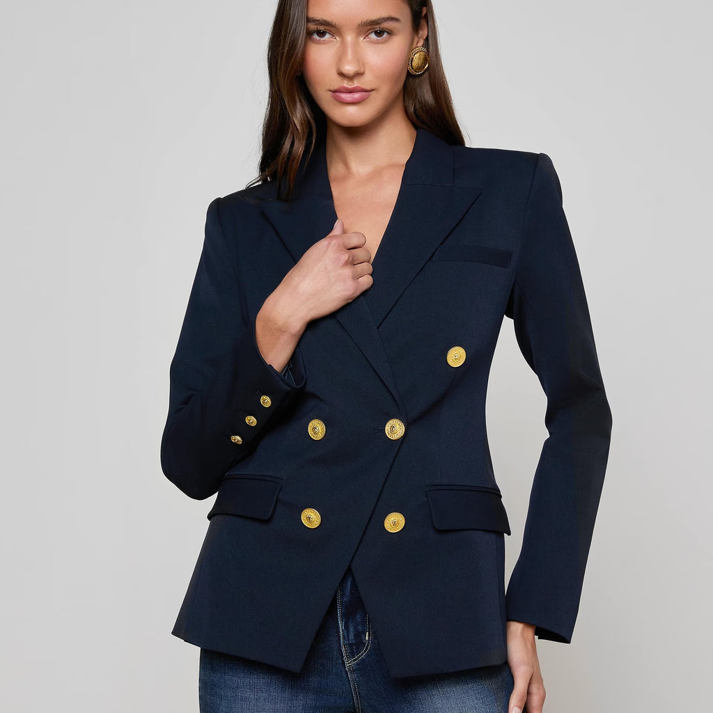 L'Agence Kyomi Double-Breasted Blazer