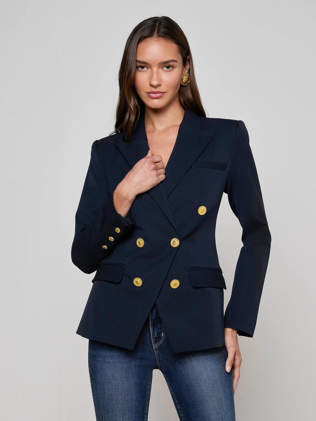 L'Agence Kyomi Double-Breasted Blazer