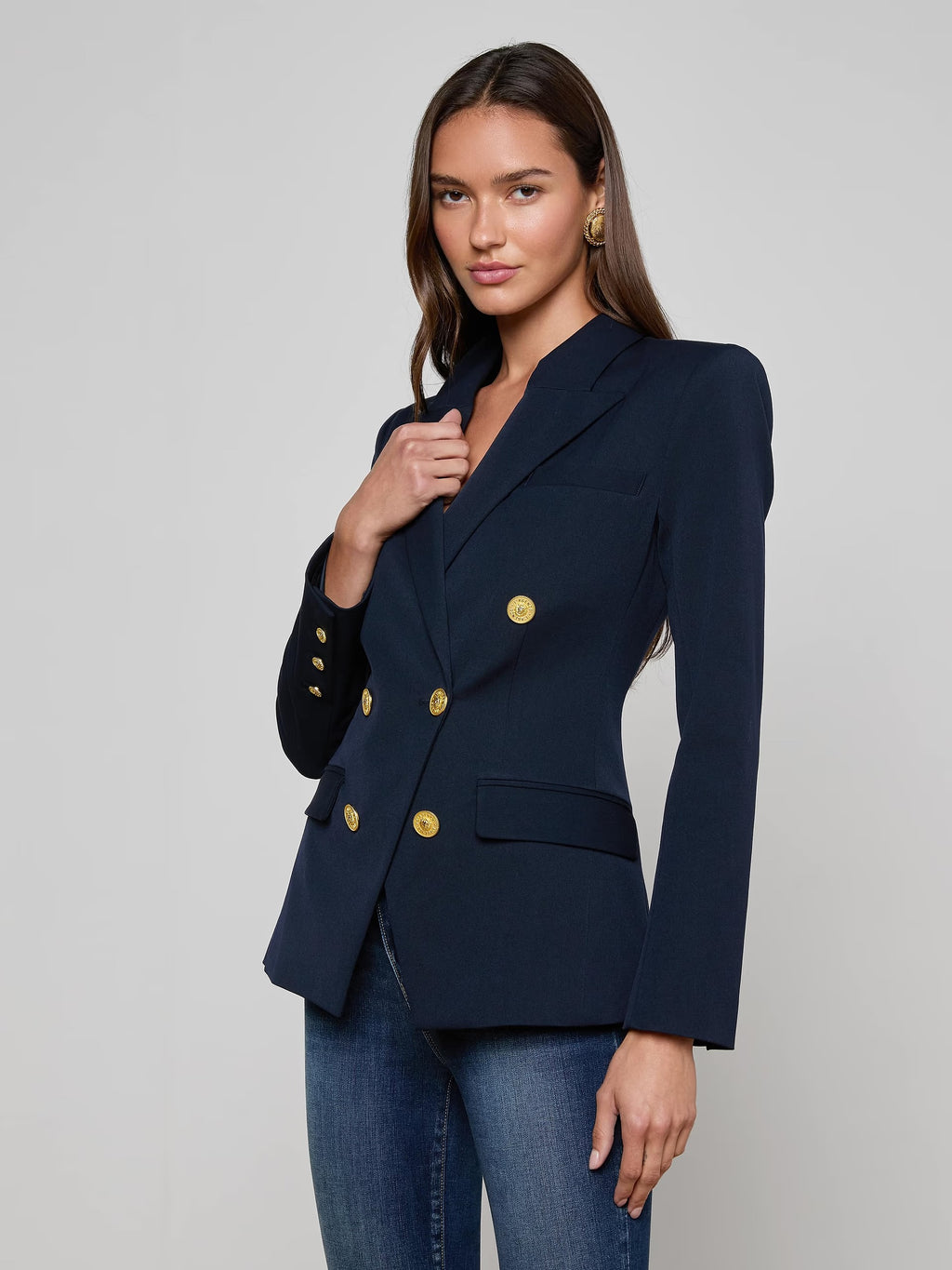 L'Agence Kyomi Double-Breasted Blazer