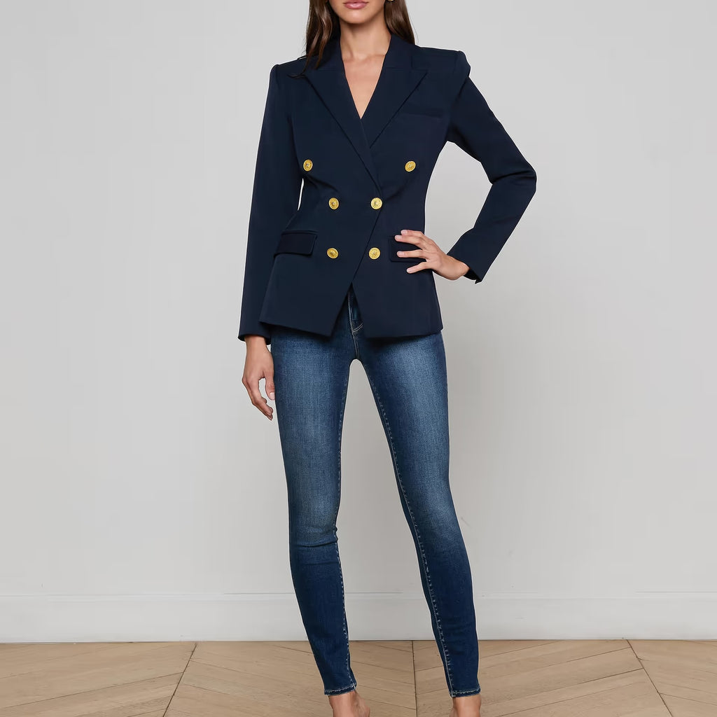 L'Agence Kyomi Double-Breasted Blazer